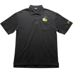 Masters Tournament Shirt Mens 2XL Black Golf Landmark Polo Embroidered Pocket